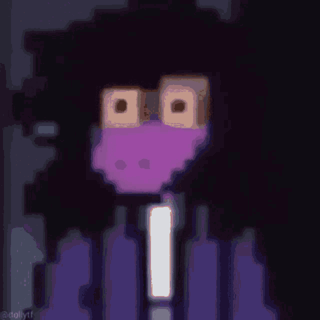 susie from deltarune blinking in a shocked manner repeatedly